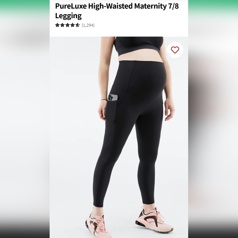 PureLuxe High-Waisted Maternity 7/8 Legging - L